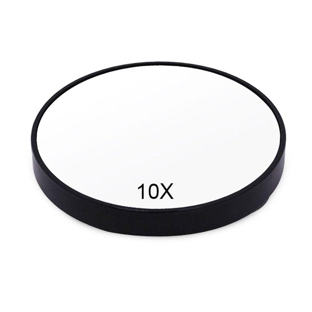 10X Magnifying Mirror With 2 Suction Cups Round Multifunction Magnifying Mirror For Cosmetic Shaving Blackhead Blemish Removal - ebowsos