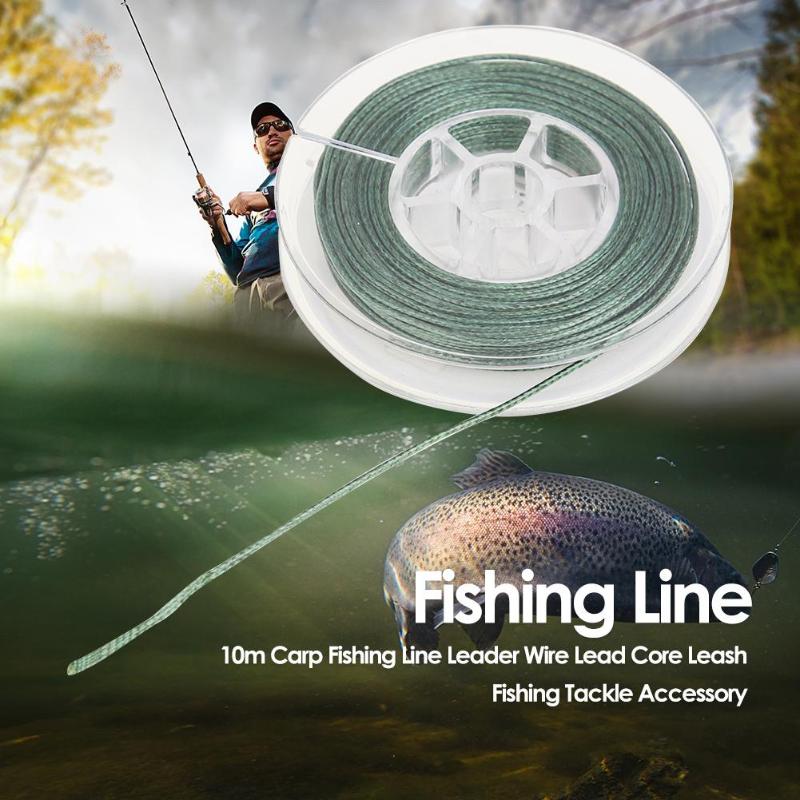 10m Carp Fishing Line Leader Wire Lead Core Leash Fishing Tackle Accessory 25-60LB Braided Fishing Line-ebowsos