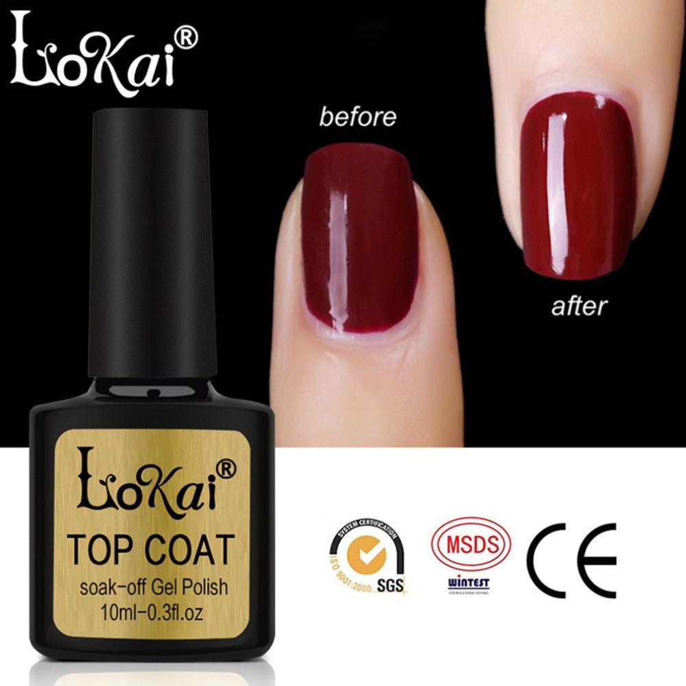 10ml Soak-off Gel Nail Polish Base Gel And Top Coat Long Lasting Nail Art Manicure Durable UV LED Gel Polish Foundation - ebowsos