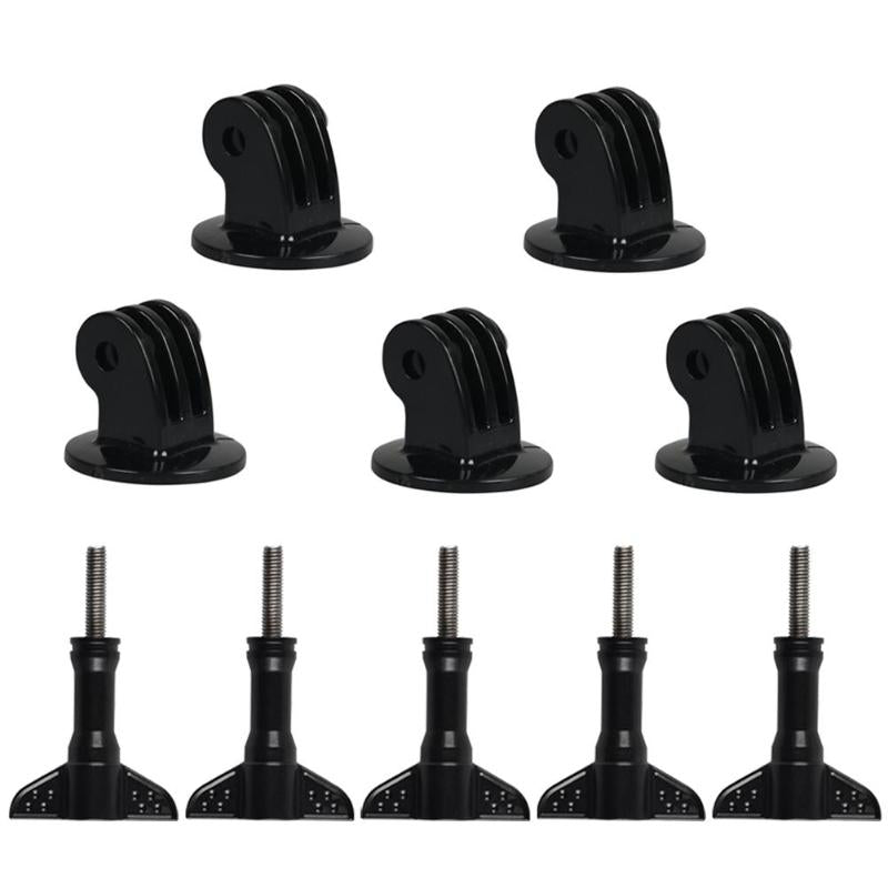 10pcs Action Camera Accessories 1/4 Tripod Mount Adapters Aircraft Shaped Screws Nut for SJCAM Action Camera - ebowsos