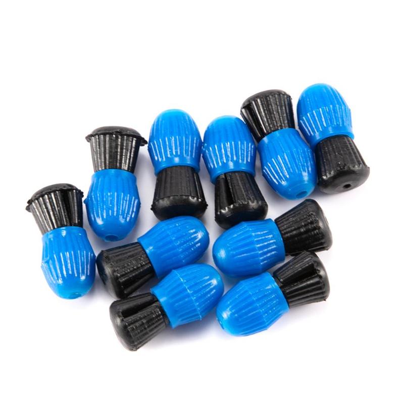 10pcs Float Black Blue Stopper Fishing Bobber Stopper Float Space Bean Fishing Line Tackle Accessories-ebowsos