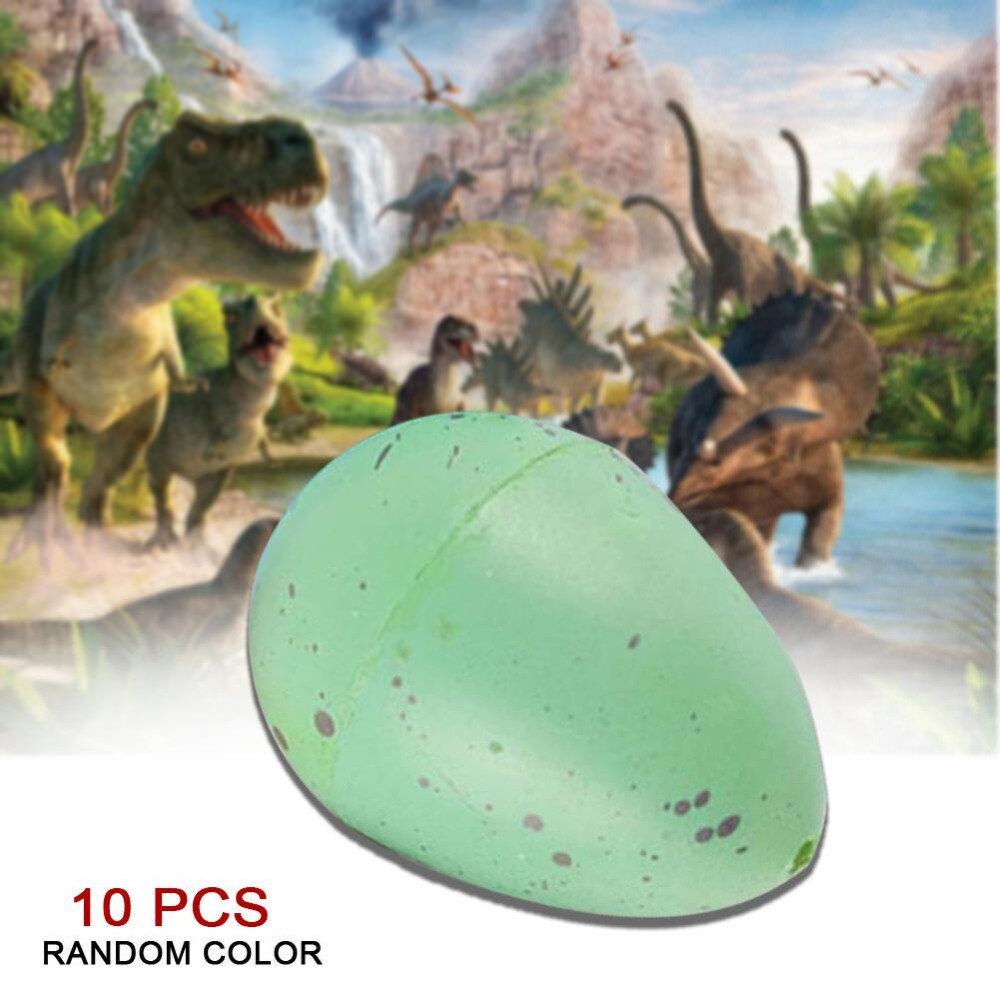 10pcs Kid Toy Inflatable Hatching Dinosaur Add Water Growing Dino Eggs Dinosaurs Resurrected Hatching Eggs Cracked Inflated Soak-ebowsos