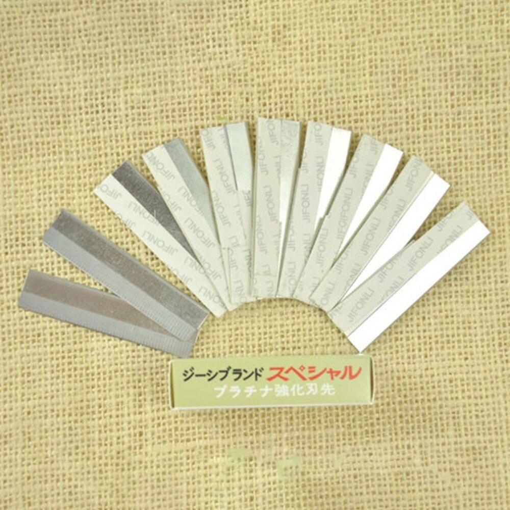10pcs Repair Eyebrow Blade For Stainless Steel Alloy Shaving Brow / Eyebrow Razor Blade Shaving Knife Wholesale - ebowsos