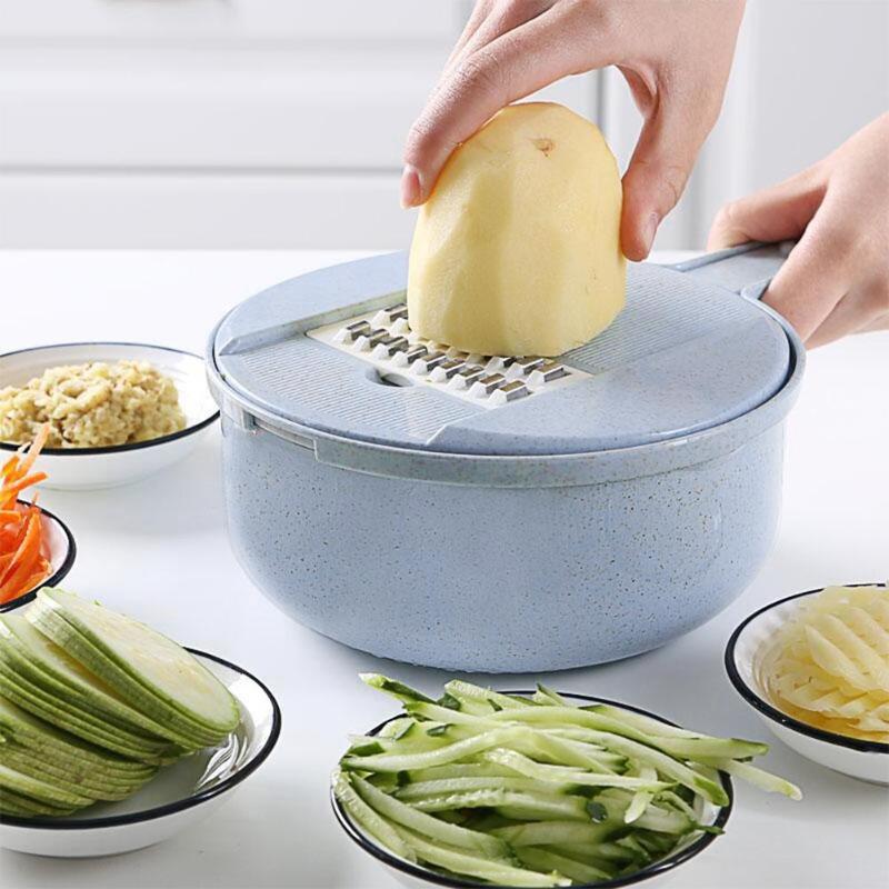 10pcs/Set Multiuse-functional  Vegetable Fruit Slicer Cutter Manual Carrot Grater Tool Useful Kitchen Gadgets - ebowsos