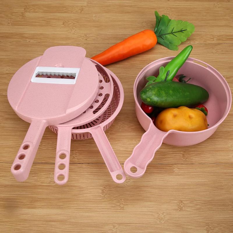 10pcs/Set Multiuse-functional  Vegetable Fruit Slicer Cutter Manual Carrot Grater Tool Useful Kitchen Gadgets - ebowsos