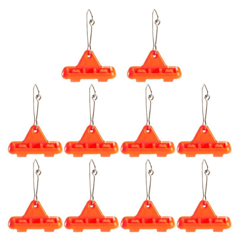 10pcs/Set Triangle Balance Swivels Hooked Snap Zipper Slider Beads Rotating Triangle Balance Swivel Fishing Tackle Orange-ebowsos