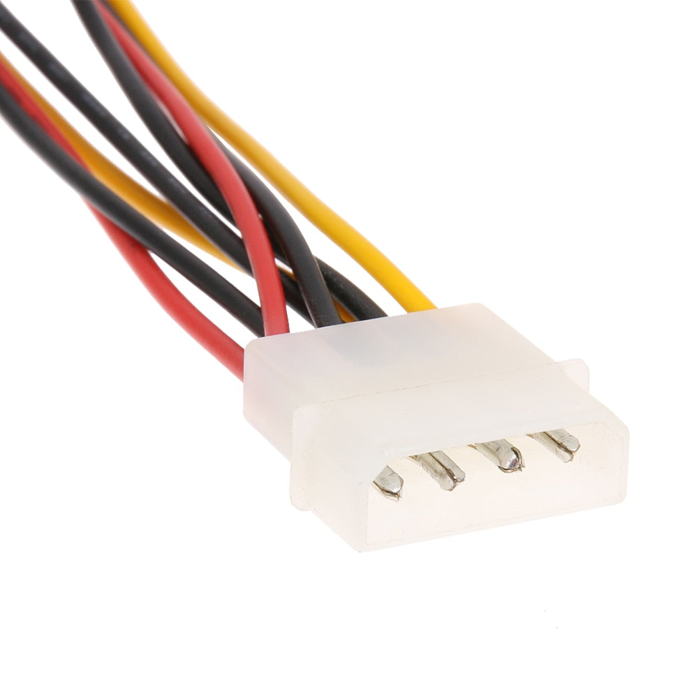 10pcs/lot 4 Pin to PCI-E PCI Express 15 Pin 1 to 2 Interface SATA Hard Disk Power Converter Adapter Cable Connector - ebowsos