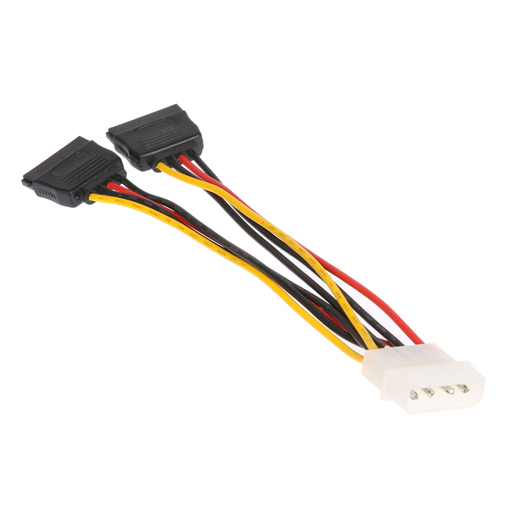 10pcs/lot 4 Pin to PCI-E PCI Express 15 Pin 1 to 2 Interface SATA Hard Disk Power Converter Adapter Cable Connector - ebowsos