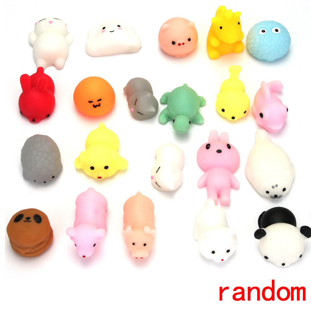 10pcs/pack Squeeze Toys Silicone Fidget Antistress Mini Mochi Slow Rising Squeeze Pinch Animal Toys Animal Styles Random Hot-ebowsos