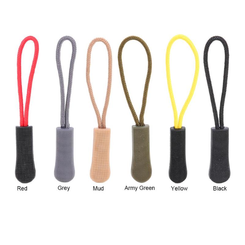 10pcs/pack Zipper Puller Anti Slip End Fit Rope Tag Fixer Zip Cord Tab Clip-ebowsos
