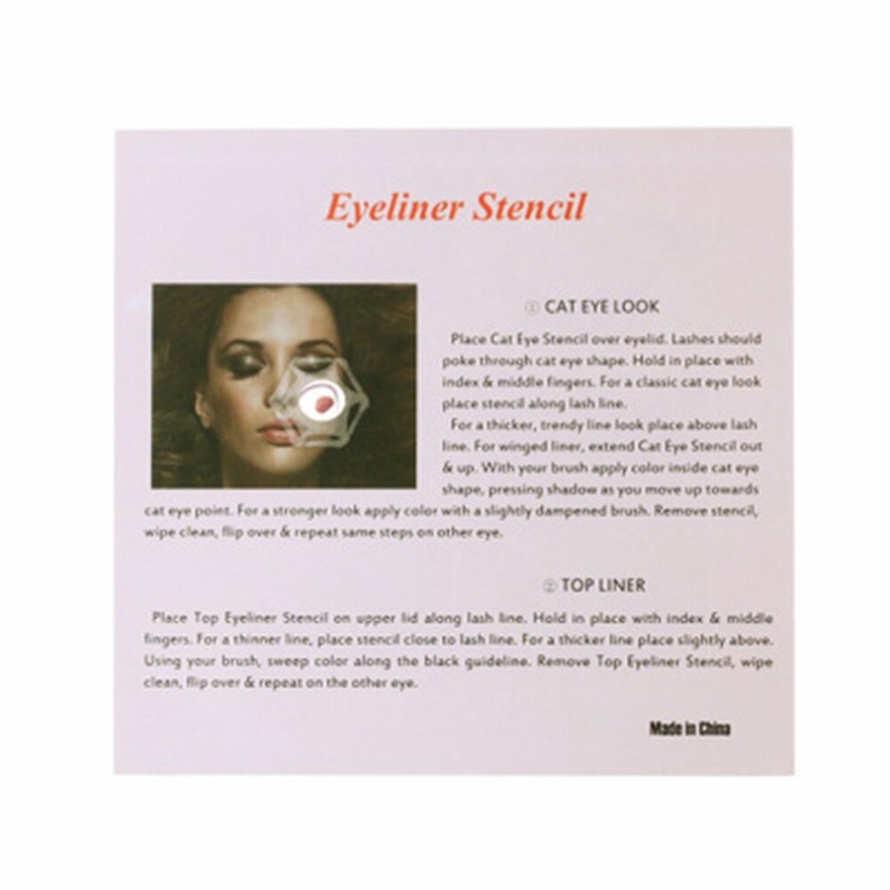 10x Cat eye makeup template Eyeliner Stencil Top Bottom Smokey & Cat Eye Liner Template Makeup Tool - ebowsos