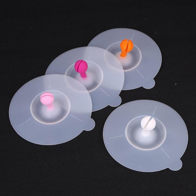 10x10cm Silicone Cup Cover Cute Small Bean Sprout Heat Resistant Sealed Cups Lid High Low Temperature Resistance Dropshipping - ebowsos