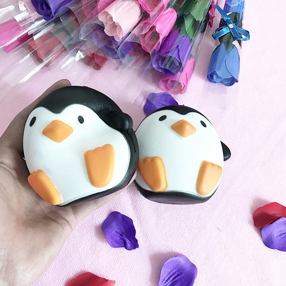 11.5CM Squeeze Cute Penguins Slow Rising Scented Fun Cartoon Animal Toys Gift Children Adult Stress Relief Mobile Phone Straps-ebowsos
