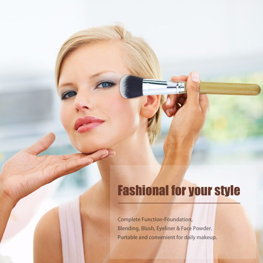 11PCS/SET Wooden Handle Facial Makeup Brush Soft Fibre Hair Eye Shadow Foundation Eyebrow Eyeliner Cosmetic Tool - ebowsos