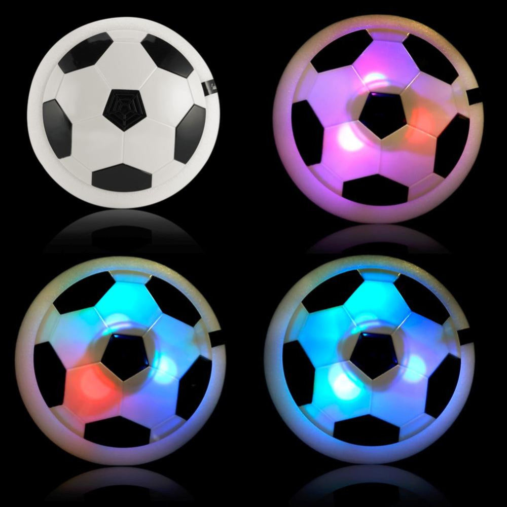 11cm LED Light Flashing Soccer Ball Toys Colorful Air Power Soccer Disc Indoor Hovering Football Gliding Outdoor Kids Toy Gift-ebowsos