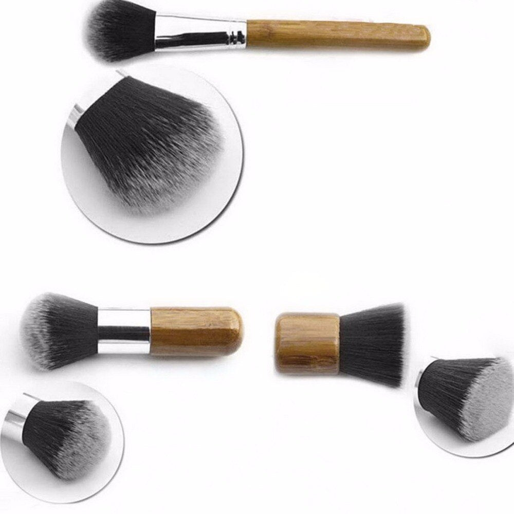 11pcs/set Professional Makeup Brushes Set Eyebrow Eyeliner Foundation Powder Brushes Wood Cosmetic Brush Beauty Make Up Tool - ebowsos