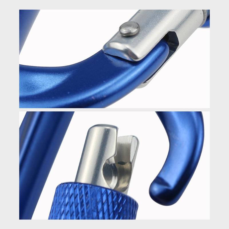 12/25KN Carabiner D Shape Professional Rock Climbing Buckle Security Safety Master Lock Outdoor Mountaineering Caving Equipment-ebowsos