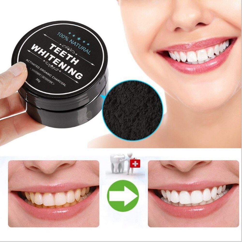 120G/60G/30G Activated Charcoal Powder Teeth Whitening Cleaning Power Daily Use Teeth Whitening Scaling Powder Oral Hygiene - ebowsos