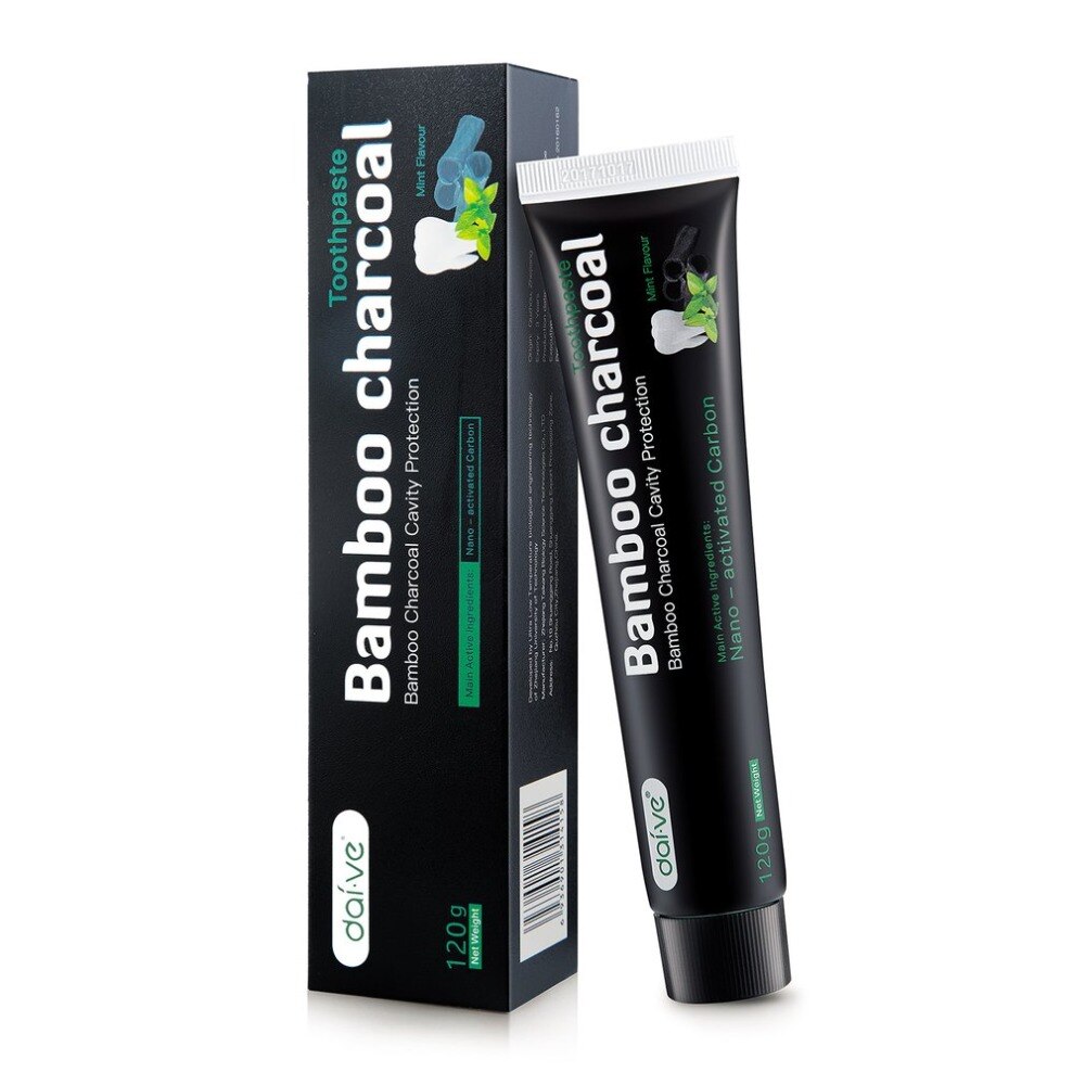 120G Natural Black Toothpaste Tooth Care Whitening Oral Hygiene Mint Bamboo Charcoal Toothpaste Teeth Oral Care Remove Stains - ebowsos