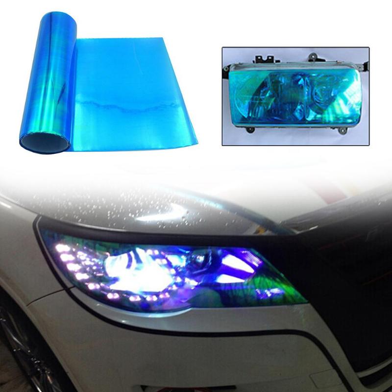 120x30cm Auto Car Tint Headlight Taillight Fog Light Vinyl Smoke Film Sheet Sticker Cover 47x12inch Car Styling Decorative Stick - ebowsos