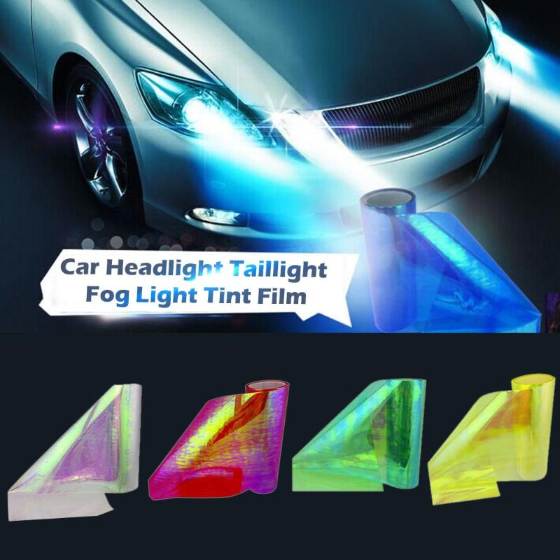 120x30cm Auto Car Tint Headlight Taillight Fog Light Vinyl Smoke Film Sheet Sticker Cover 47x12inch Car Styling Decorative Stick - ebowsos