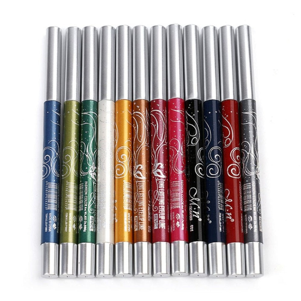 12PCS/SET Colorful Eye Makeup Eyeliner Pen Pencil Make Up Waterproof Eye Liner Pen Beauty Cosmetic Tool - ebowsos