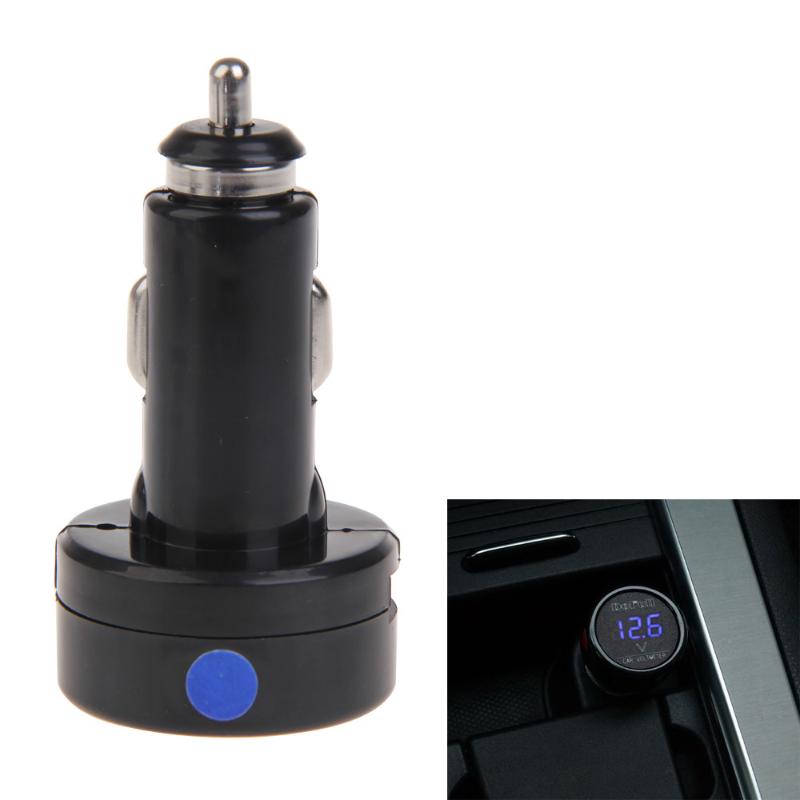 12V 24V Universal Auto Car Digital Voltmeter Electronic Cigarette Lighter Socket Car Battery Volt Monitor Gauge RGB Display New - ebowsos