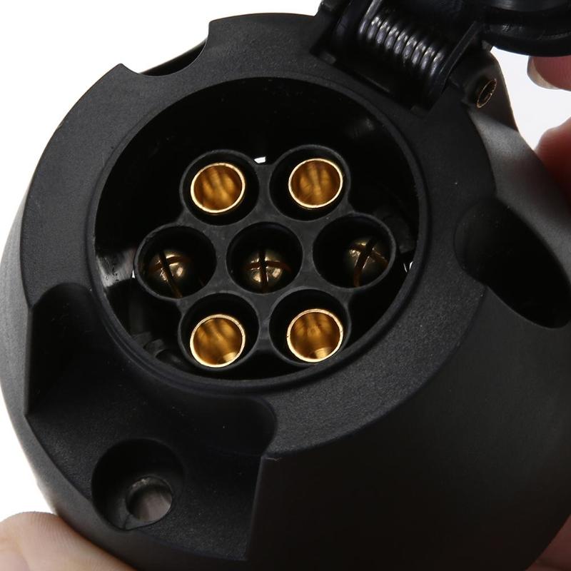12V 7 Pin Plastic Trailer Towing Car Plug Socket Wiring Connector Adapter Car Truck Trailer Plug Socket Wiring Connector Cable - ebowsos