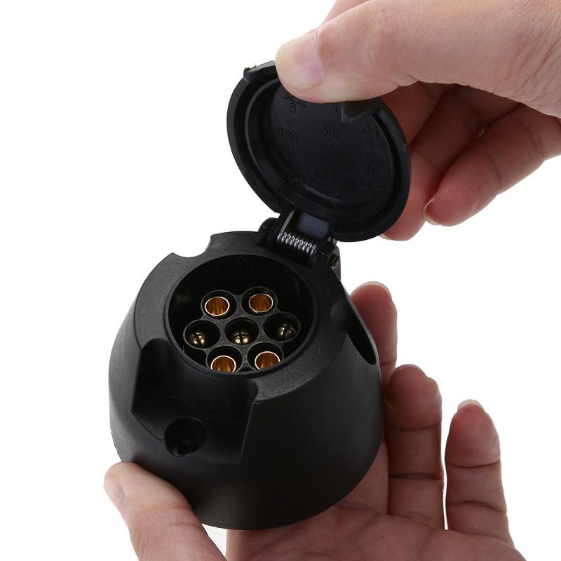 12V 7 Pin Plastic Trailer Towing Car Plug Socket Wiring Connector Adapter Car Truck Trailer Plug Socket Wiring Connector Cable - ebowsos