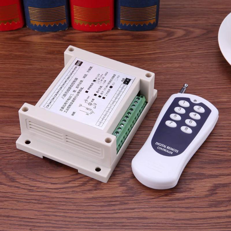 12V 8 CH channel RF Wireless Remote Control Switch & Remote Control System Receiver Transmitter 315MHz 8CH Relay NC NO COM - ebowsos