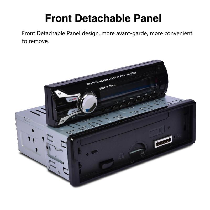 12V Bluetooth Car Radio FM/AM MP3 Audio Player USB Disk SD Card Playing AM Radio Aux Input Receiver SD USB 200W MP3 Player - ebowsos