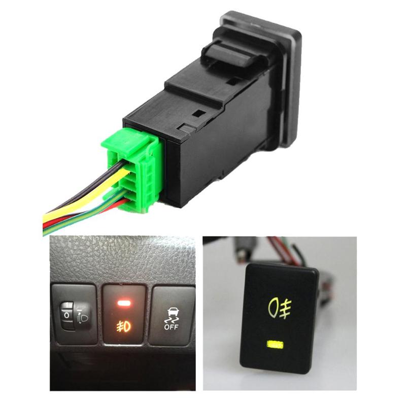 12V Car Fog LED Switch Lamp Light On-Off Button for Toyota Camry Corolla High Quality - ebowsos