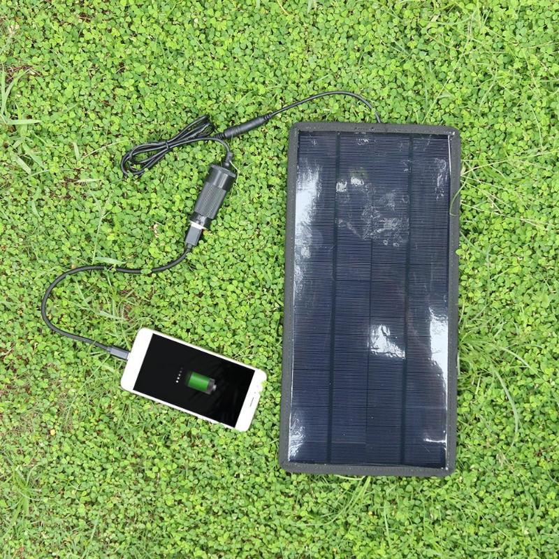 12W 18V 12V 5V Solar Panel Charger Portable Monocrystalline Solar Module for Car Boat Rechargeable Power Battery Charger - ebowsos