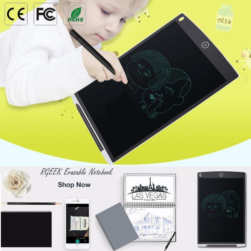 12inch Portable Smart LCD Writing Tablet Digital Handwriting Drawing Pad Graphic Board Notepad with button cell - ebowsos