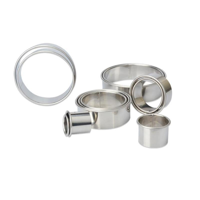 12pcs/set Stainless Steel Round Biscuit Cookie Cutter Circle Pastry Donut Doughnut Maker Baking Fondant Molds Metal Ring - ebowsos