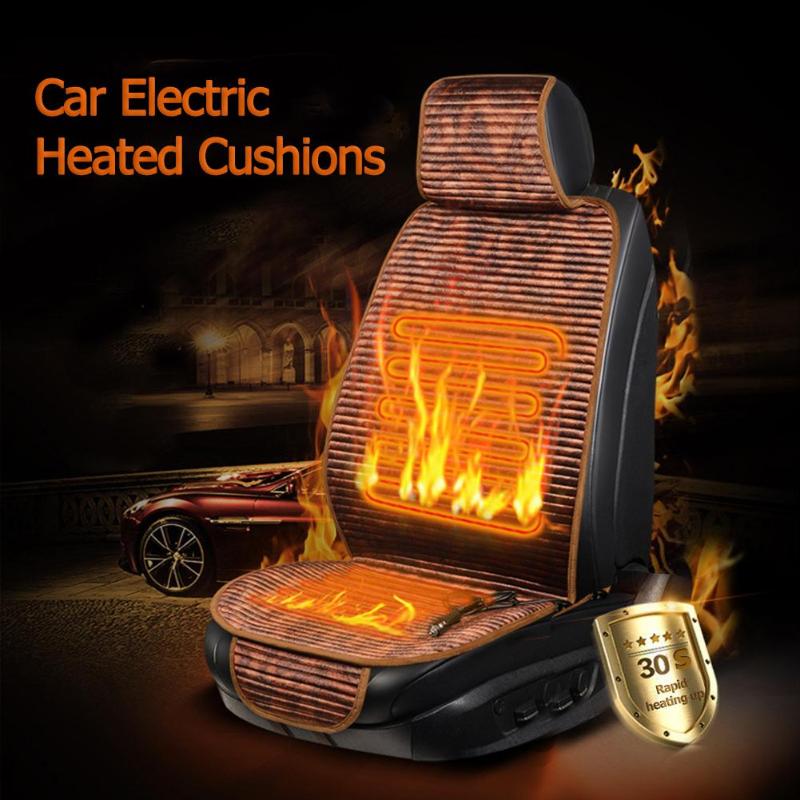 12v Car Electric Heated Cushion Auto Supplies Heated Pad Car Heating Pad Winter Thermal Seatpad Interface Car Heating Seat Cover - ebowsos