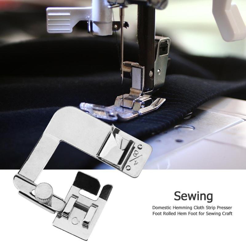 13/19/25mm Multi-function Domestic Sewing Machine Foot Presser Rolled Hem Crimping Feet for Sewing Tool Home Sewing Accs 3 Size - ebowsos