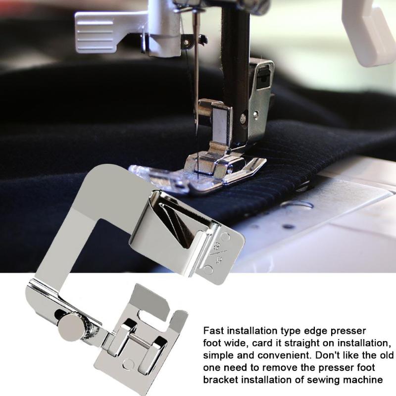 13/19/25mm Multi-function Domestic Sewing Machine Foot Presser Rolled Hem Crimping Feet for Sewing Tool Home Sewing Accs 3 Size - ebowsos
