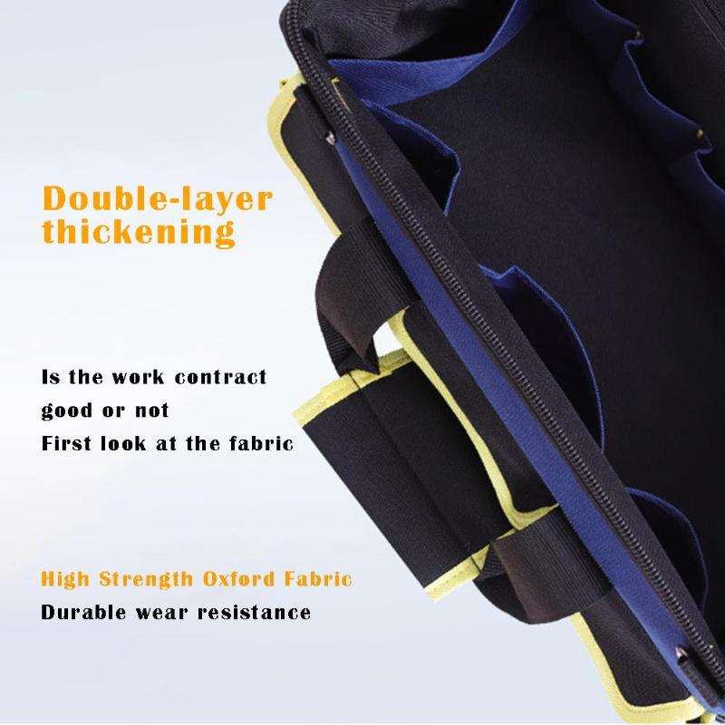 14 inch Multi-functional Shoulder Hand Bag Hardware Electrician Toolkit Tool Bag  Waterproof Tool Bags Large Capacity Bag Tools - ebowsos