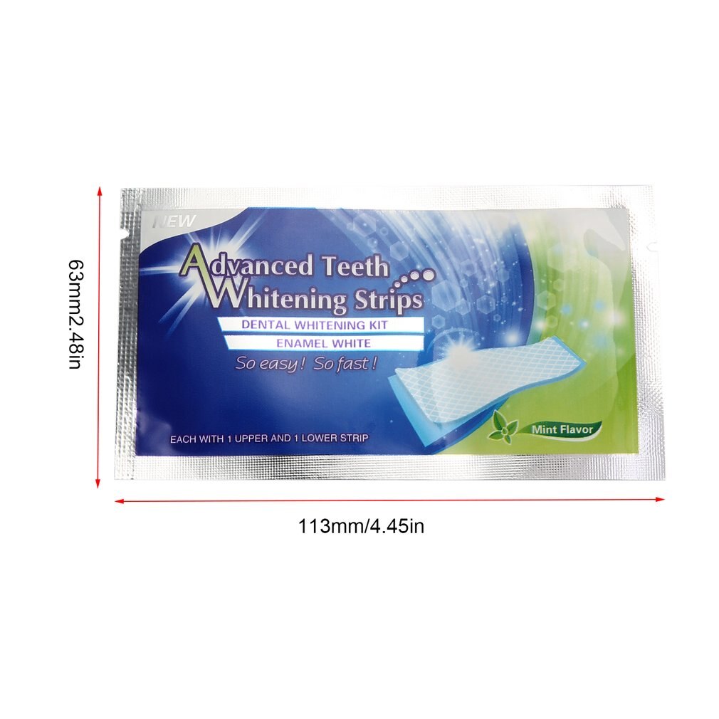 14 pair Dental Materials Teeth Whitening Paste White Effects Dental Whitestrips Advanced Teeth Whitening Strips - ebowsos