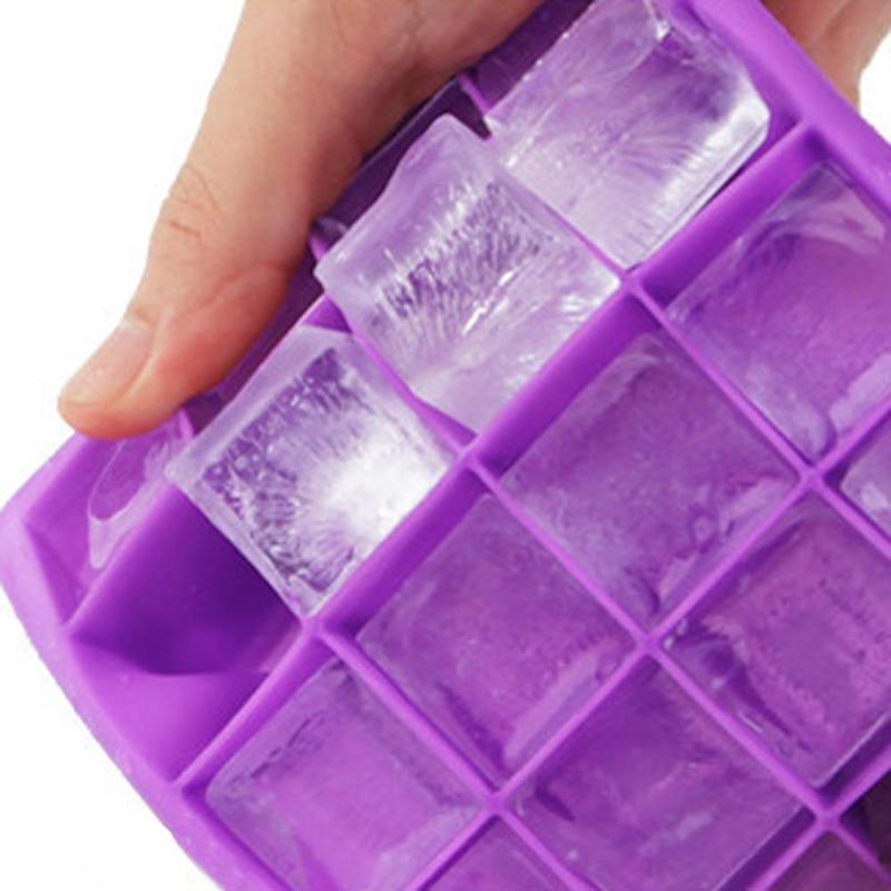15 Grids DIY Creative Big Ice Cube Mold Square Shape Silicone Ice Tray for Wine Kitchen Bar Drinking Accessories - ebowsos