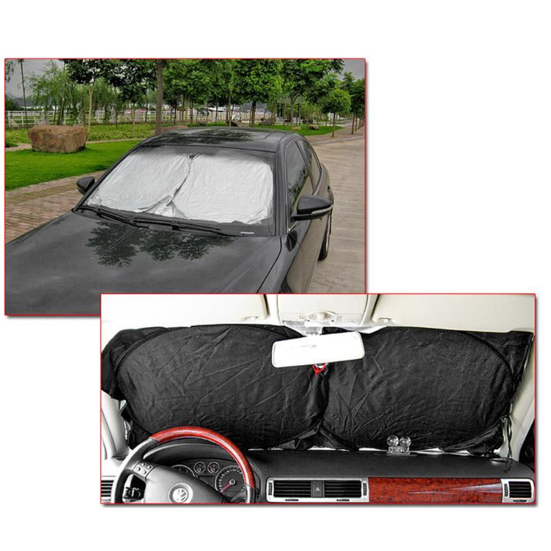 150 x 70cm Car Sunshade Front Rear Window Film Windshield Visor Cover UV Protect Reflector Car-styling Sun Block Sunshade Cover - ebowsos