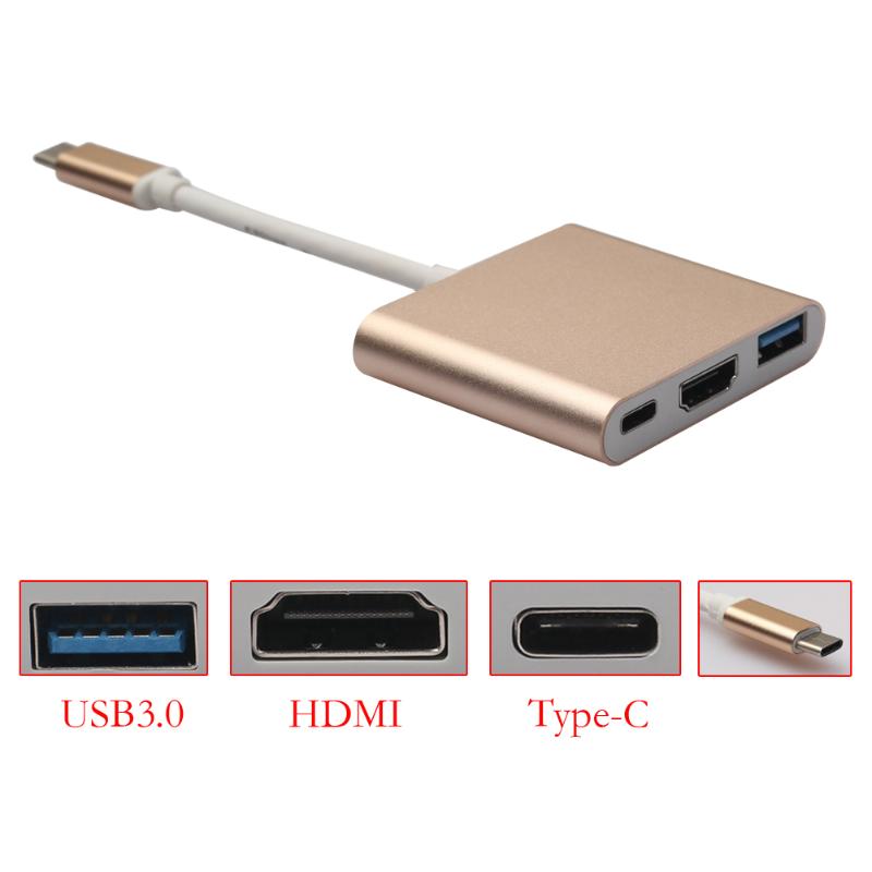 15CM Type-C 3.1 Male to USB3.0/ HDMI/ Type C Female Charger Adapter for Macbook - ebowsos