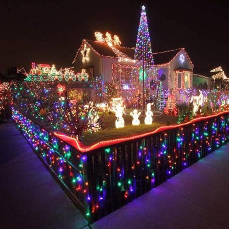 18mSolar Power 200LED String Fairy Light Outdoor For Christmas Party Garden - ebowsos