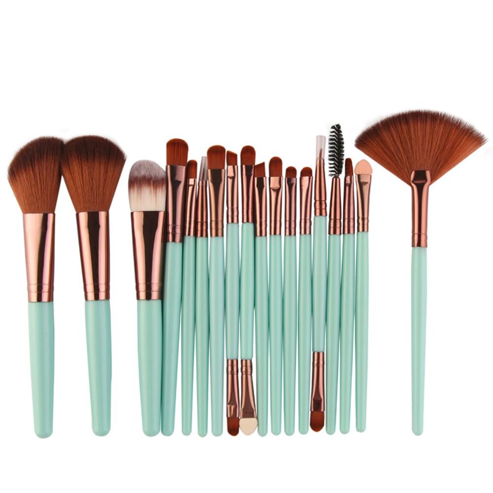 18pcs/set Makeup Brushes Tool Cosmetic Powder Eye Shadow Foundation Blush Blending Beauty Make Up Brush - ebowsos