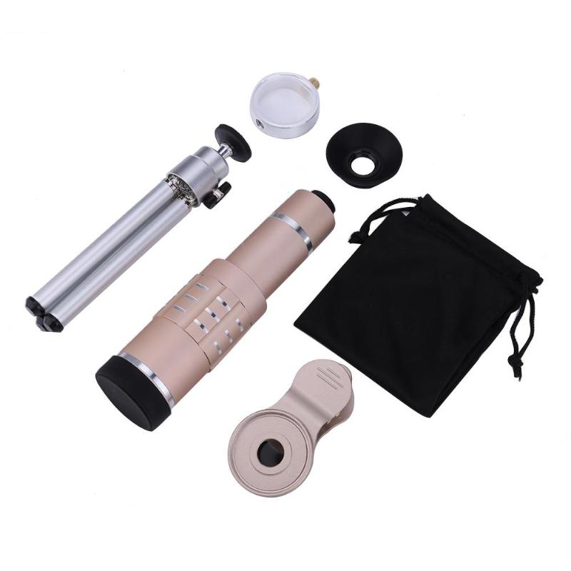 18x Zoom Optical Telescope Telephoto Lens with Tripod Clip Kit Universal Phone Camera Lens for iPhone Samsung Mobile Phone New - ebowsos
