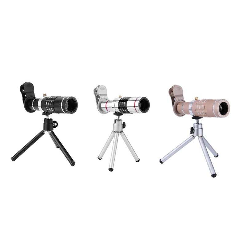 18x Zoom Optical Telescope Telephoto Lens with Tripod Clip Kit Universal Phone Camera Lens for iPhone Samsung Mobile Phone New - ebowsos