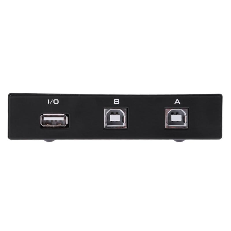 1A 2B 2 Port USB Switcher Manual USB 2.0 Sharing Device Switch Adapter Box for 2 Computer to Share 1 Printer Scanner - ebowsos