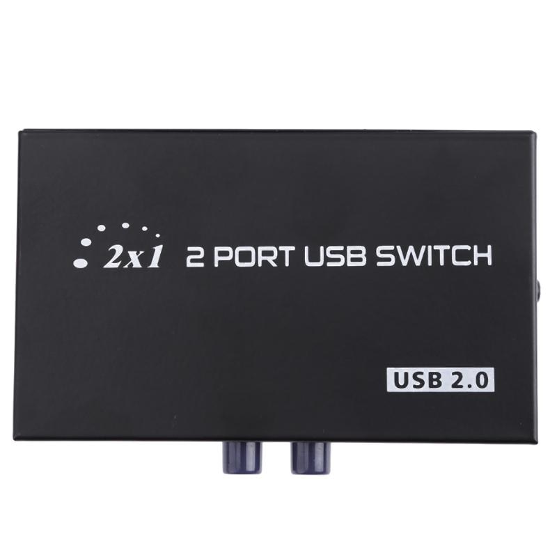 1A 2B 2 Port USB Switcher Manual USB 2.0 Sharing Device Switch Adapter Box for 2 Computer to Share 1 Printer Scanner - ebowsos