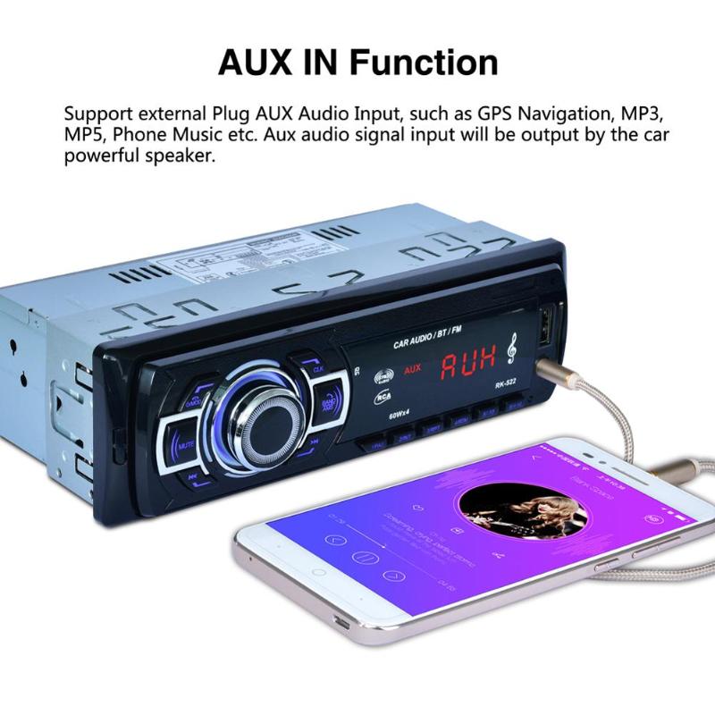 1Din In-Dash Car Radio Bluetooth Stereo Player Handsfree AUX-IN USB/SD Card MP3 Player 12V Car Audio Fm Radio Car-styling New - ebowsos